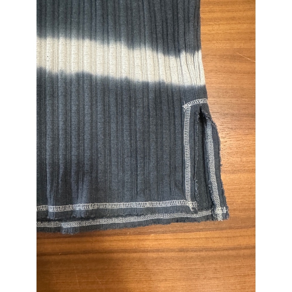 Free People We The Free Ribbed Knit Oversized Small Gray Tie Dye Long Sleeve Top - Picture 7 of 11